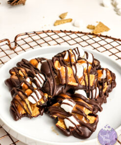 Smores Caramel Clusters on White