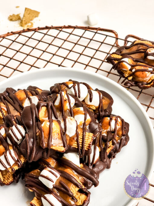 Smores Caramel Clusters on White - Image 4