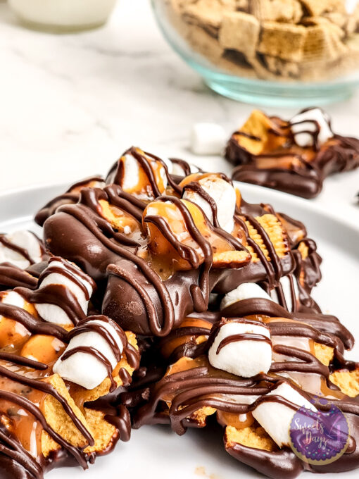 Smores Caramel Clusters on Marble - Image 4