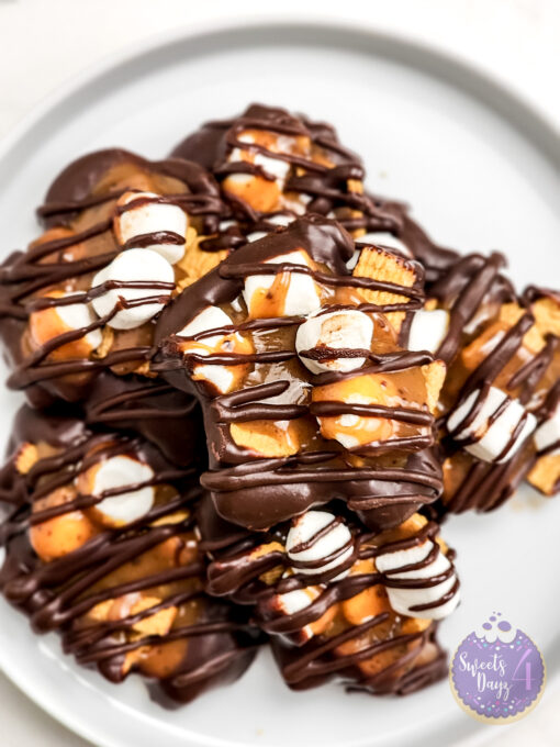 Smores Caramel Clusters on Marble - Image 5