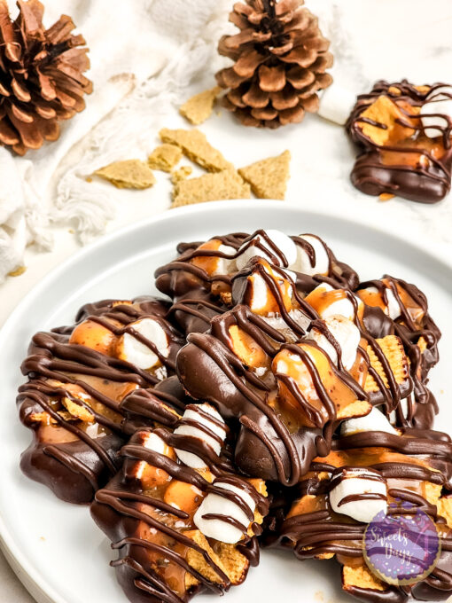 Smores Caramel Clusters on Marble - Image 7