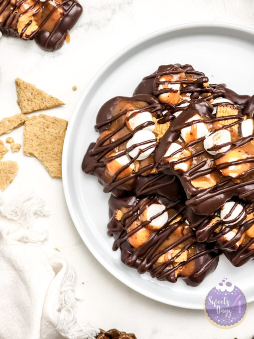 Smores Caramel Clusters on Marble - Image 8