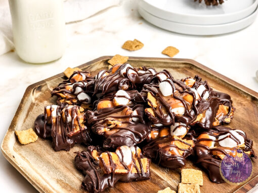 Smores Caramel Clusters on Gold Marble - Image 3