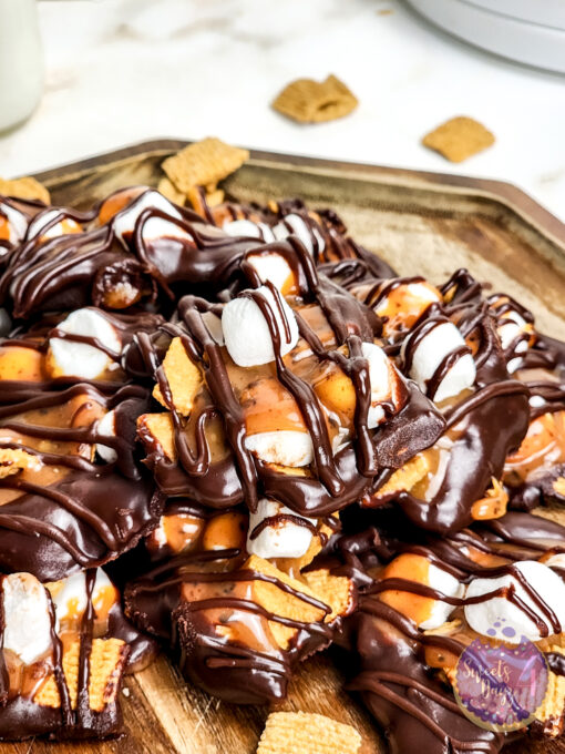 Smores Caramel Clusters on Gold Marble - Image 4