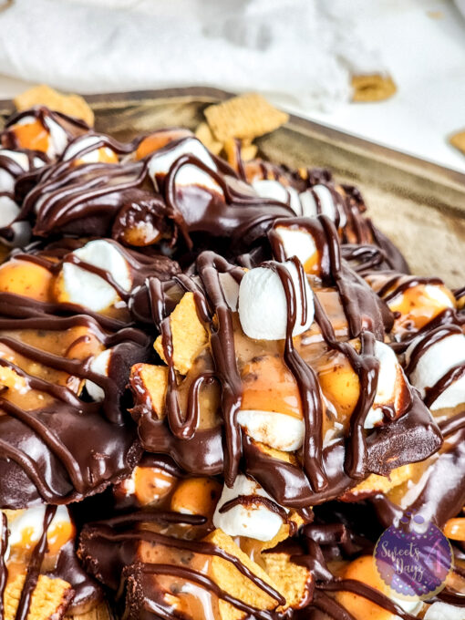 Smores Caramel Clusters on Gold Marble - Image 7