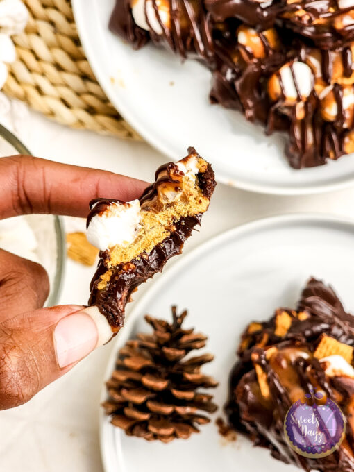 Smores Caramel Clusters on Rhombus