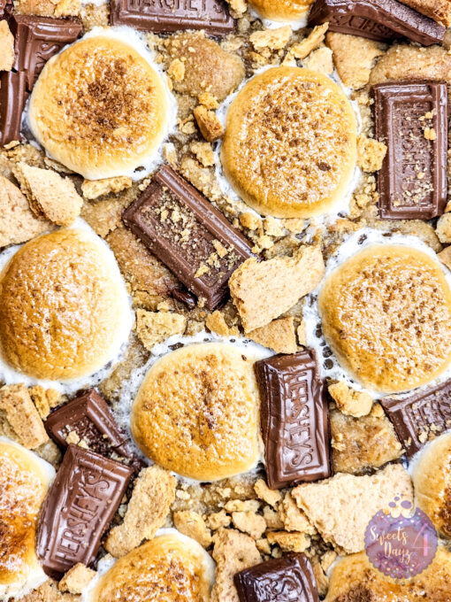 Smores Chocolate Chip Cookie Skillet on White - Image 3