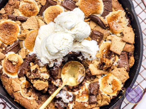 Smores Chocolate Chip Cookie Skillet on Rhombus - Image 3