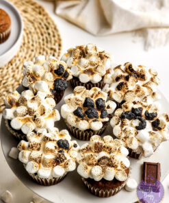 Alternative view of Sweet Potato Casserole Cupcakes on White