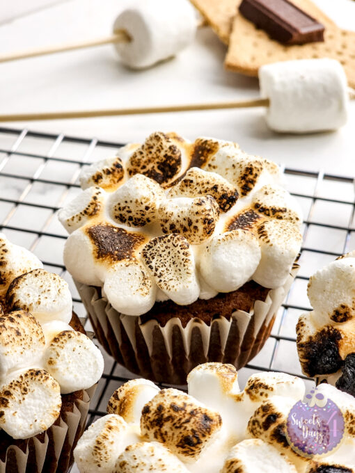 Sweet Potato Casserole Cupcakes on Marble