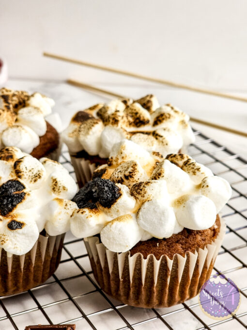 Sweet Potato Casserole Cupcakes on Marble - Image 5