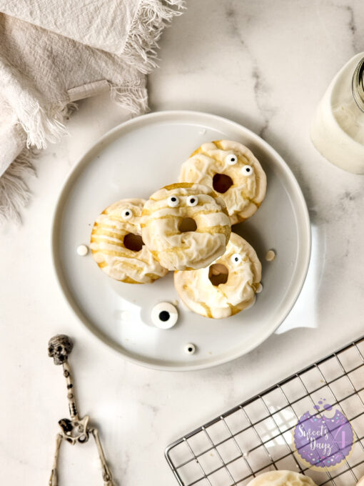 Ghost Frosted Donuts on Marble