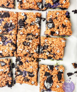 Halloween Rice Krispie Treats on White
