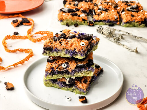 Halloween Rice Krispie Treats on Marble - Image 2