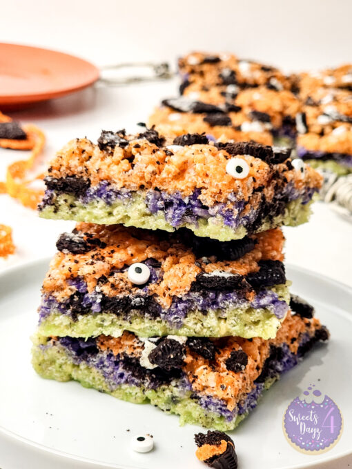 Halloween Rice Krispie Treats on Marble - Image 3