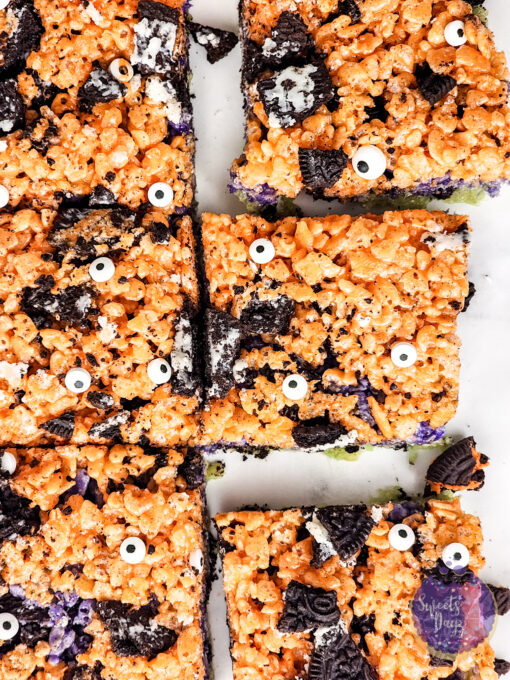 Halloween Rice Krispie Treats on Marble - Image 7
