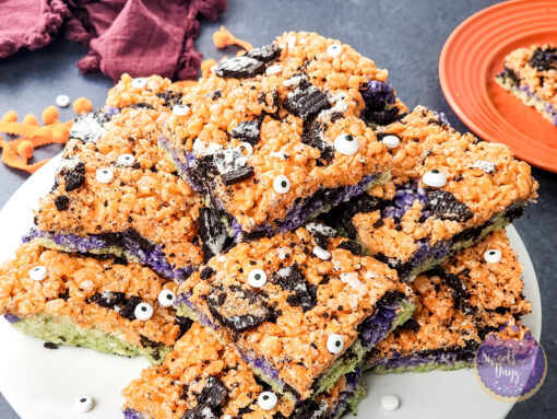 Halloween Rice Krispie Treats on Black - Image 3