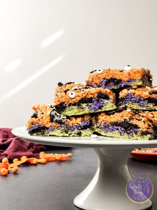 Halloween Rice Krispie Treats on Black