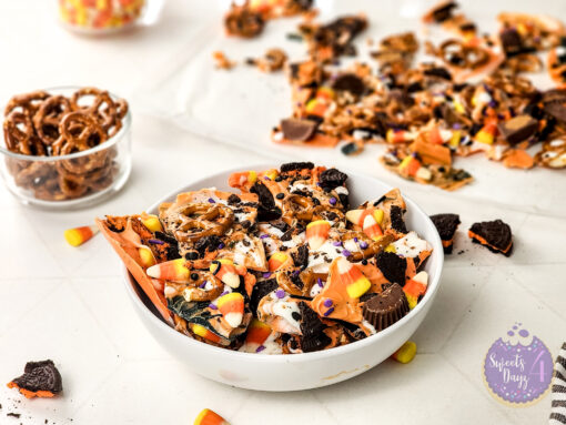 Halloween Chocolate Bark on White - Image 3