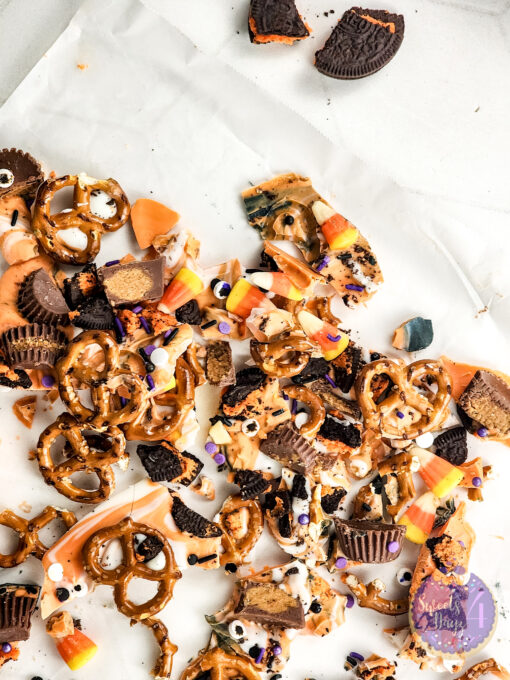Halloween Chocolate Bark on White - Image 5