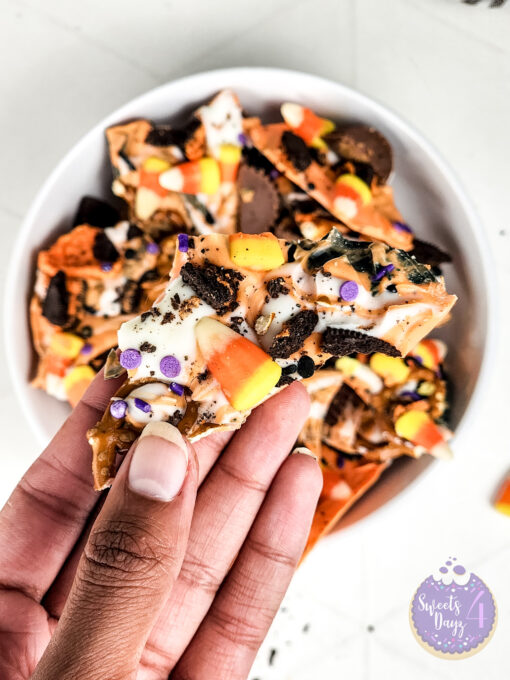 Halloween Chocolate Bark on White - Image 6