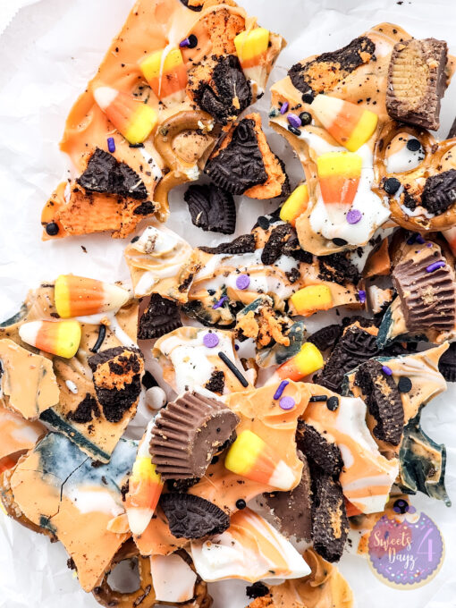 Halloween Chocolate Bark on Marble - Image 7