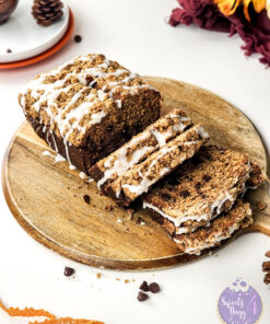Alternative view of Gingerbread Streusel Loaf on White