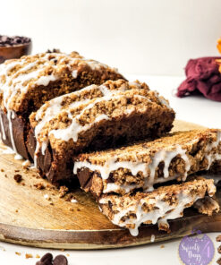 Gingerbread Streusel Loaf on White