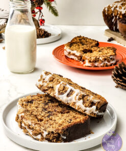 Alternative view of Gingerbread Streusel Loaf on Marble