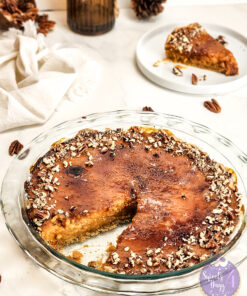 Alternative view of Brulee Pumpkin Pie on Marble