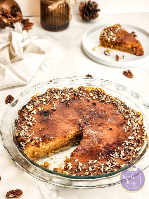 Brulee Pumpkin Pie on Marble - Image 2