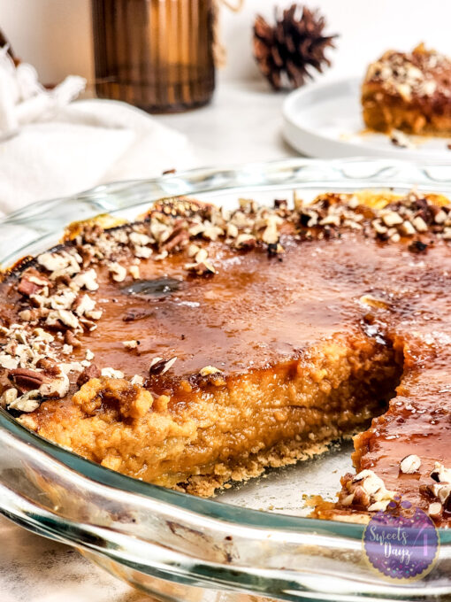 Brulee Pumpkin Pie on Marble - Image 4