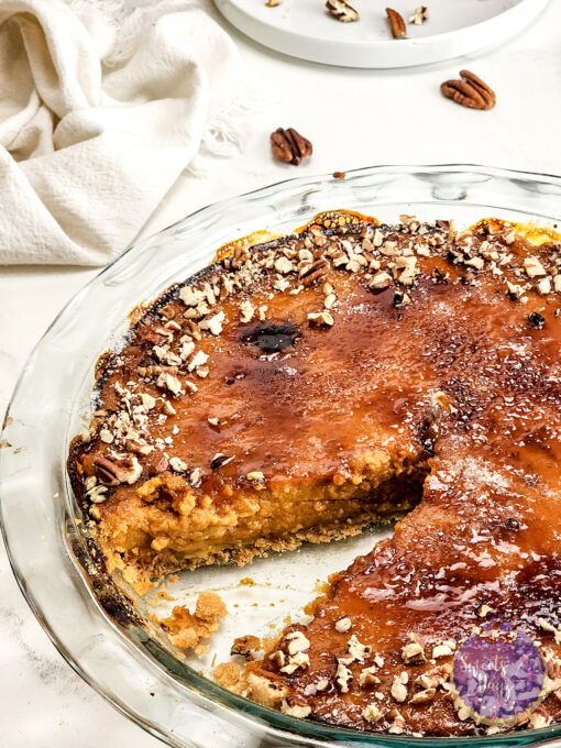 Brulee Pumpkin Pie on Marble - Image 5