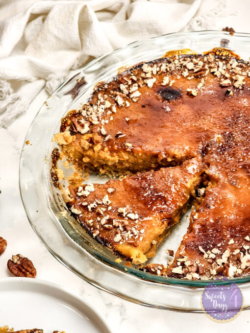 Brulee Pumpkin Pie on Marble - Image 8
