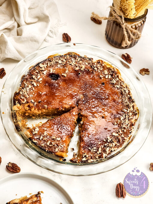 Brulee Pumpkin Pie on Marble - Image 9