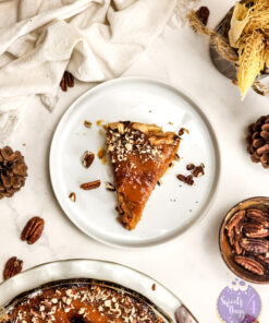 Brulee Pumpkin Pie on Marble