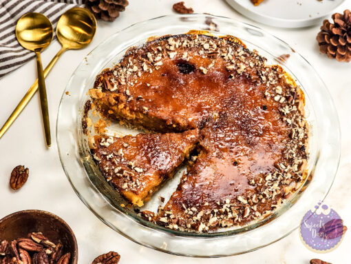 Brulee Pumpkin Pie on Gold Marble - Image 3
