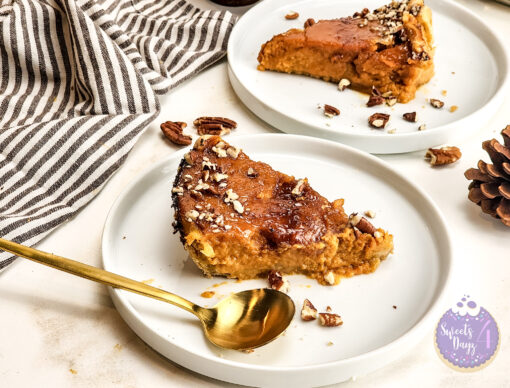 Brulee Pumpkin Pie on Gold Marble - Image 7