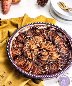 Alternative view of Scalloped Sweet Potatoes on Rhombus