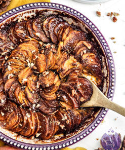 Scalloped Sweet Potatoes on Rhombus