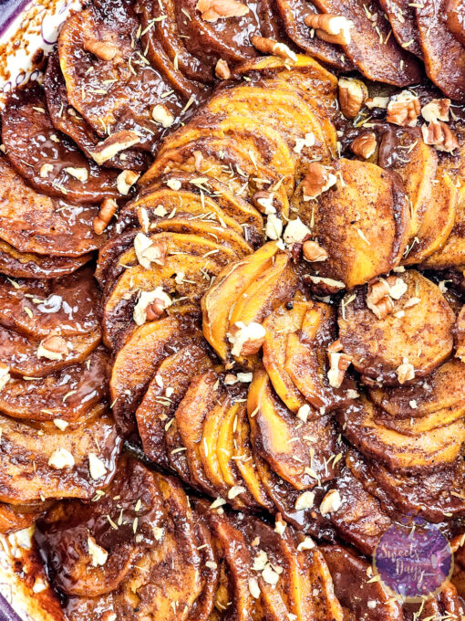 Scalloped Sweet Potatoes on Marble - Image 6