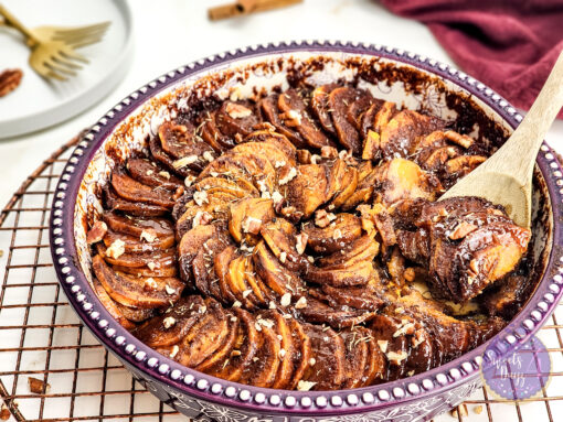 Scalloped Sweet Potatoes on Gold Marble - Image 2