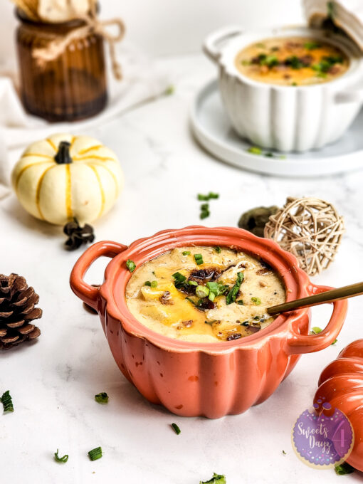 Bacon Potato Chicken Soup on Marble - Image 5