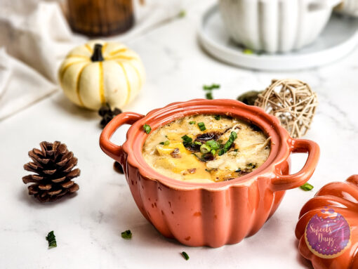 Bacon Potato Chicken Soup on Marble - Image 6