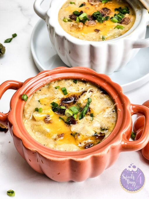 Bacon Potato Chicken Soup on Marble - Image 9