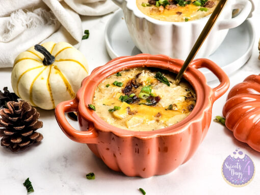 Bacon Potato Chicken Soup on Marble - Image 11