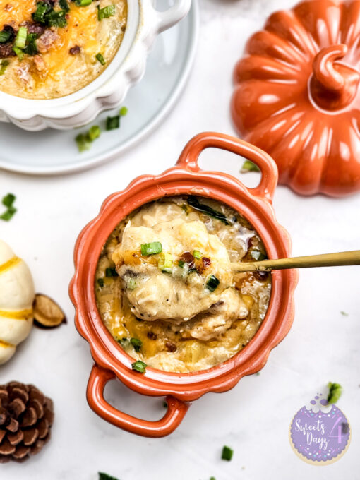 Bacon Potato Chicken Soup on Marble - Image 13