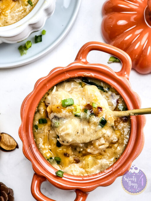 Bacon Potato Chicken Soup on Marble - Image 14
