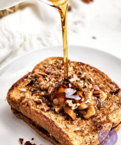 Alternative view of Apple Pie Cheesecake Stuffed French Toast on Marble